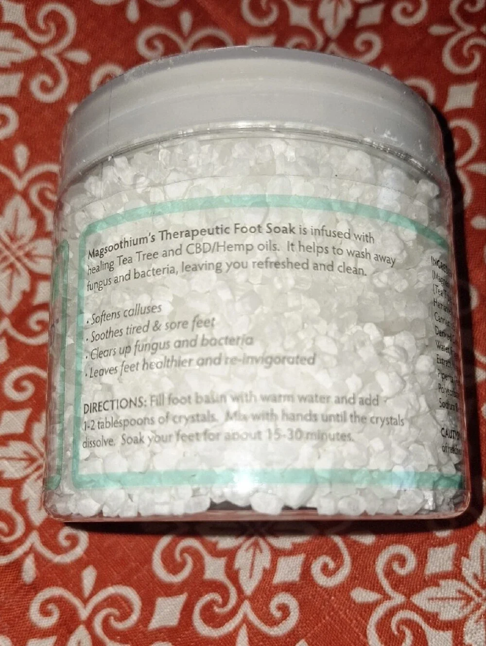 MAGSOOTHIUM Therapeutic Foot Soak - White